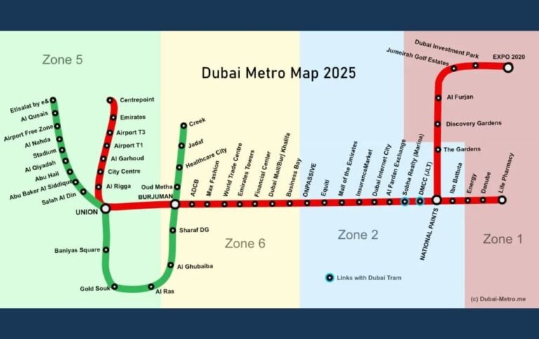 Dubai Metro Map 2025: Complete Route and Station Overview